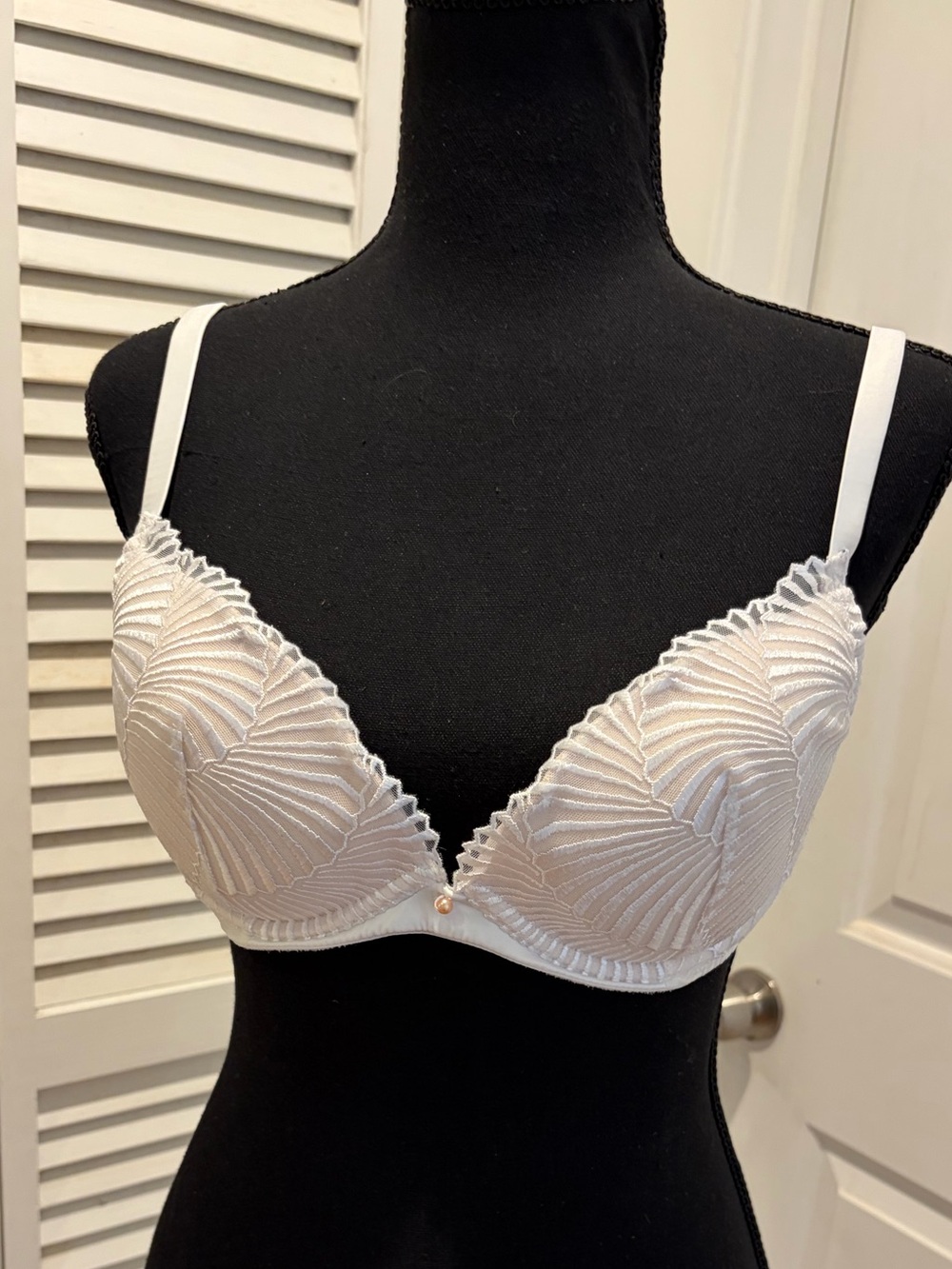 La Perla White Clamshell Push-Up Underwire Bra